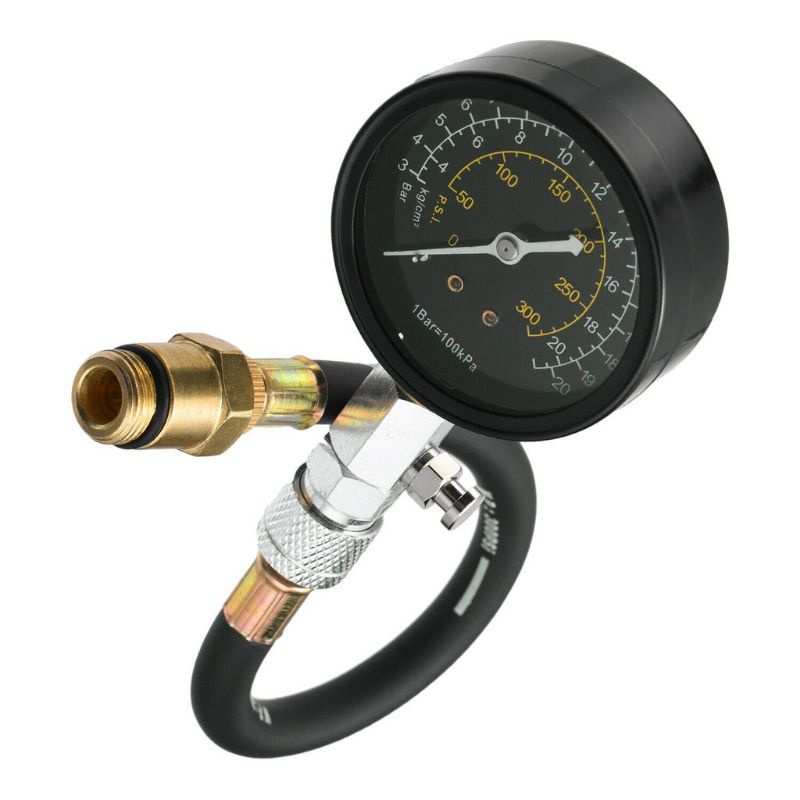 0-300PSI Engine Cylinder Compression Pressure Tester Gauge Gas Check