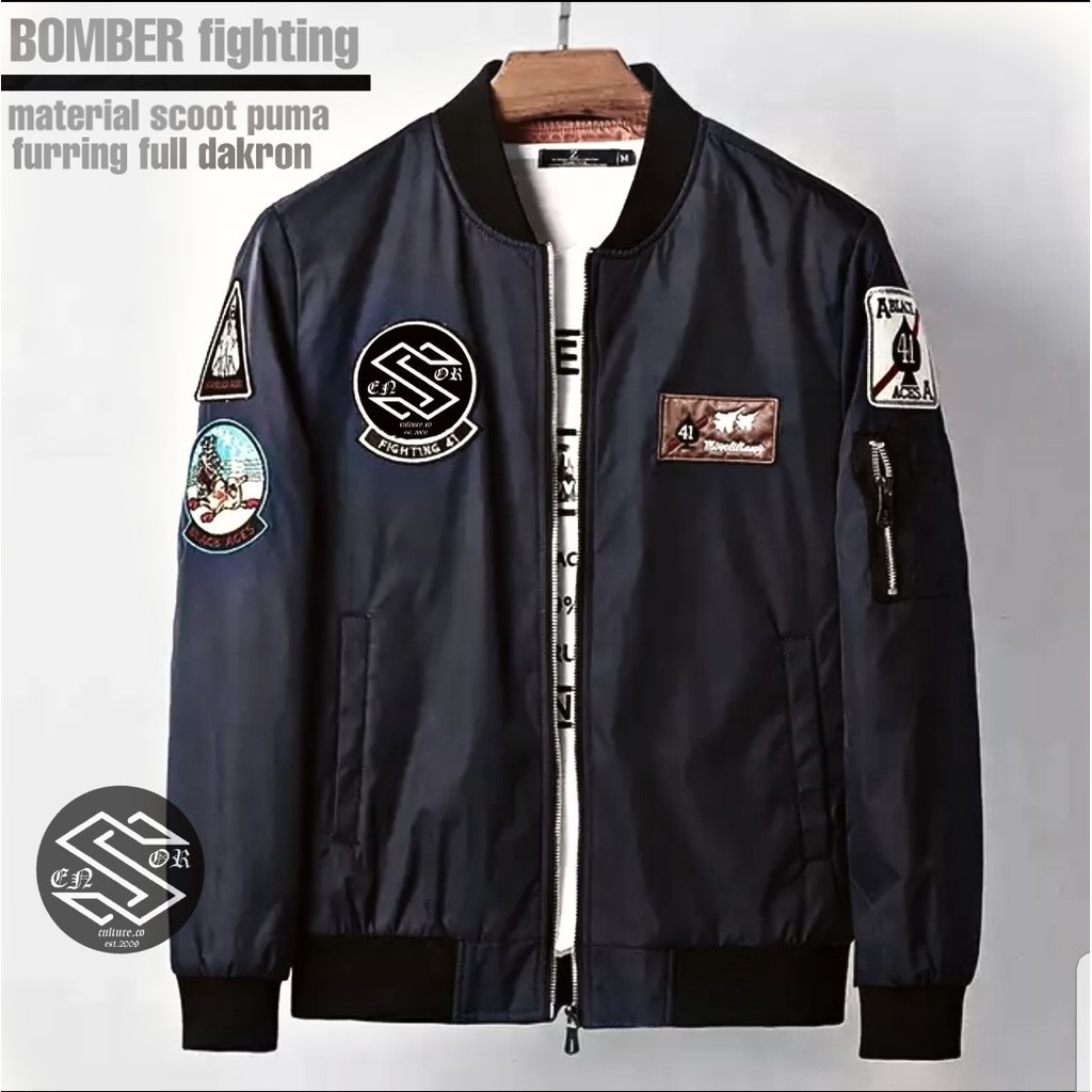 Jaket Pria Bomber Fighting Pilot