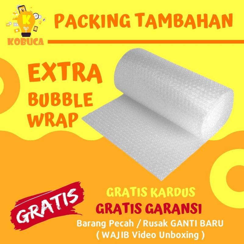 

Extra Bubble Wrap Berlapis – Lapis Gratis Packing Kardus dan Garansi Toko Untuk Produk kobucastore