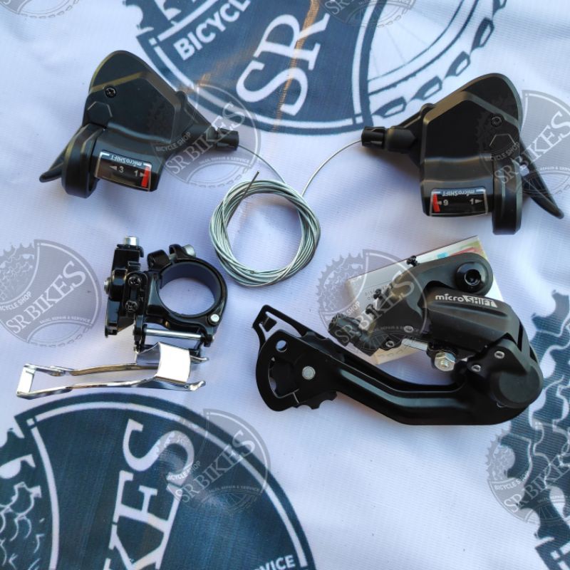 Mini Groupset Sepeda 3 x 9 Speed. Shifter RD FD. MicroSHIFT