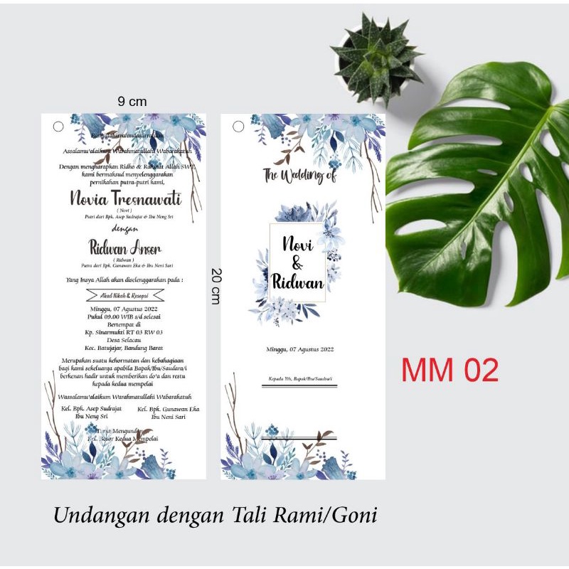 undangan pernikahan tali