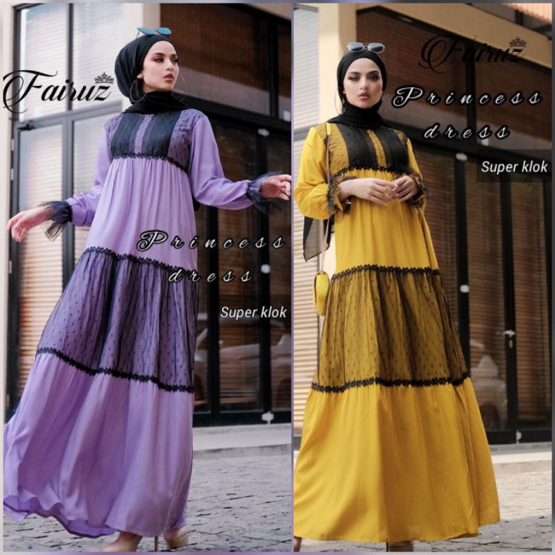 Daster Arab FAIRUZ PRINCESS Dress Rayon Maxi Gamis Tille