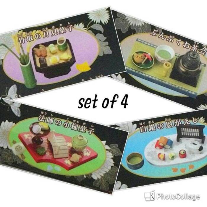 Set of 4 Re-ment Miniature Japanese Food Rement Sylvanian Photography Re ment Barbie Sushi Miniatur