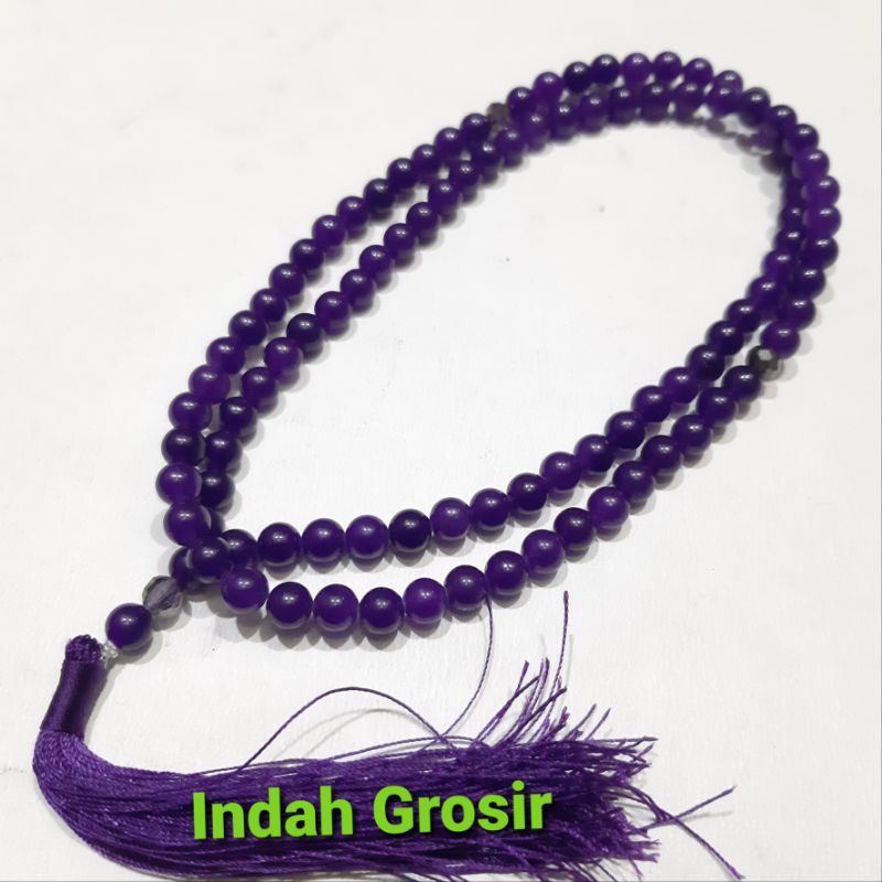 TASBIH BATU KECUBUNG WULUNG KRISTAL 6MM 99BUTIR SUPER HALUS ORIGINAL