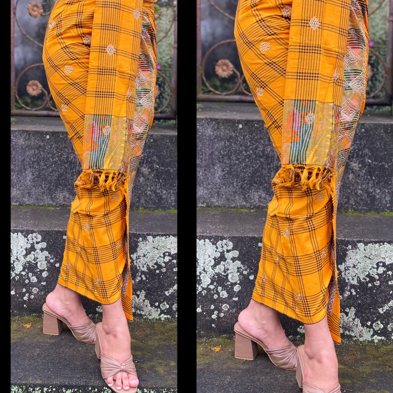 Kamen Endek Bordir Tretes Emas/Kamen Endek Bali