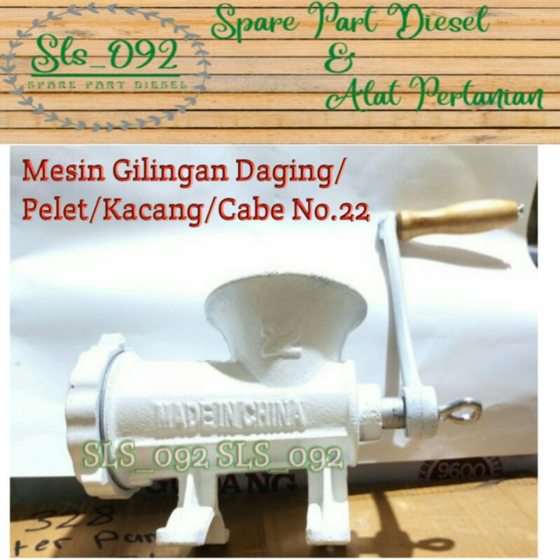 MESIN GILINGAN DAGING/PELET/KACANG/CABE NO 22 (MANUAL)