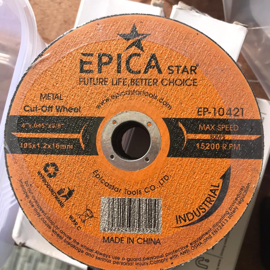 EPICA Industrial Metal Cutting Disc Mata Gerinda Potong 4 Inch 1.2mm