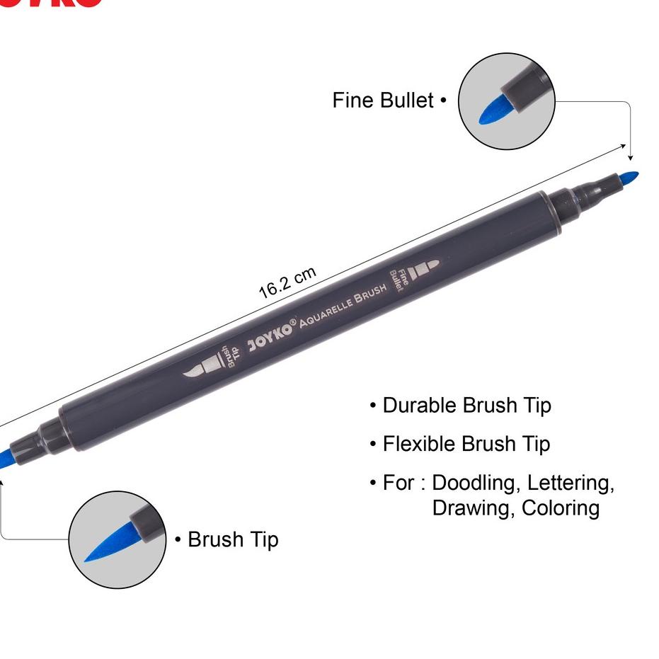 

BISA COD ✔️Color Brush Pen Pena Kuas Warna Joyko CLP-43 12 Warna Color|KD9