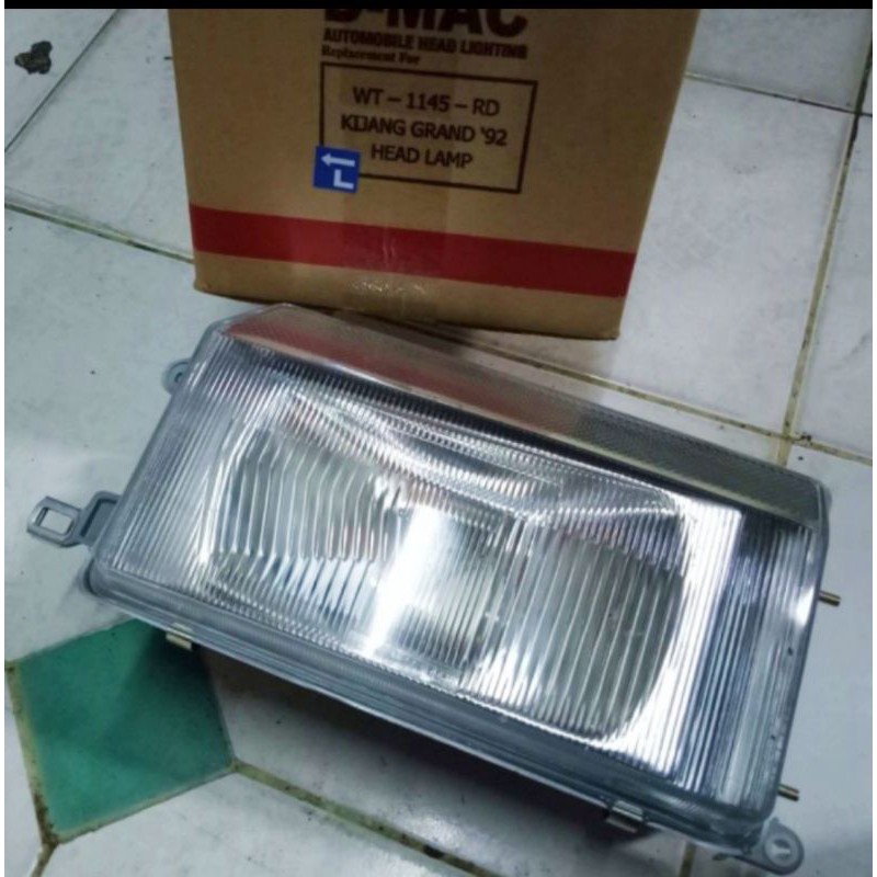 Lampu depan (Head lamp) untuk Toyota Kijang Grand Tahun 1992 Sampai 1996.Bahan Kaca