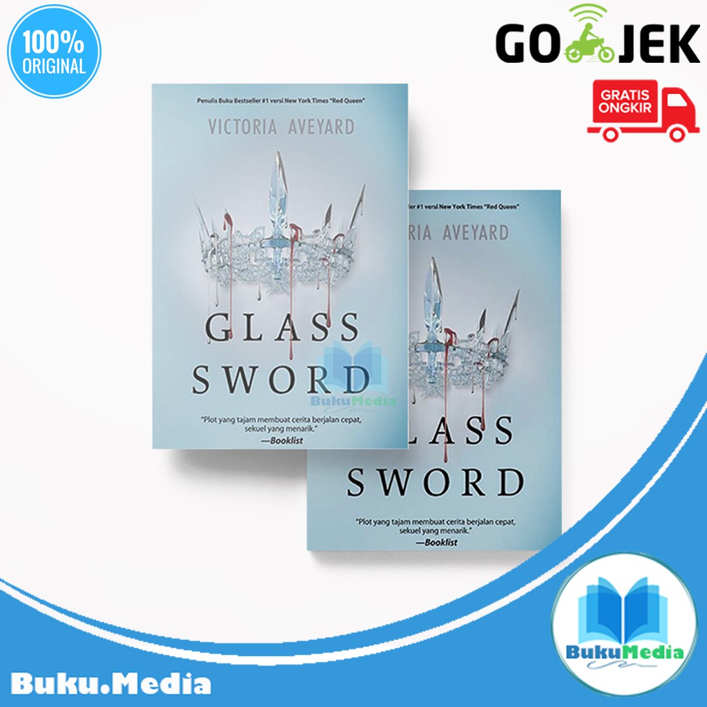 NOVEL GLASS SWORD - VICTORIA AVEYARD ORIGINAL RED QUEEN TRILOGY 2 NOVEL TERJEMAHAN TERJAMIN ORI 100%