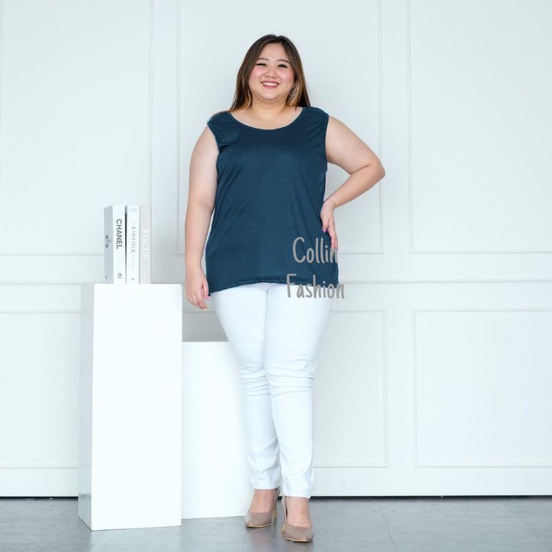 REAL Singlet Wanita SUPER JUMBO / Tanktop Tali Lebar BIG SIZE SUPER JUMBO