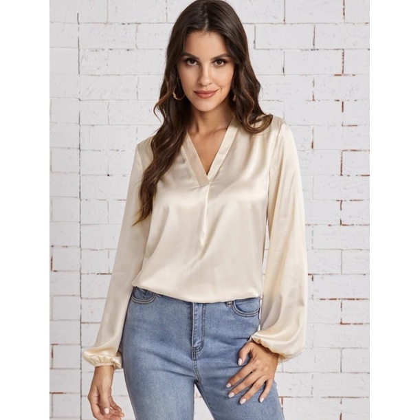 BLOUSE CROP - BLOUSE KOREA - KNAUTIA BLOUSE