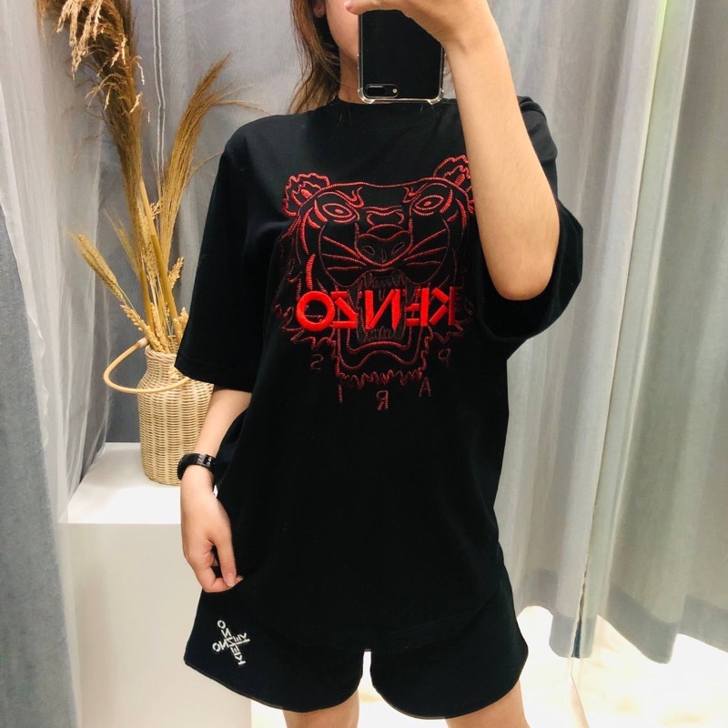 kenzo tshirt black with tiger red tshirt