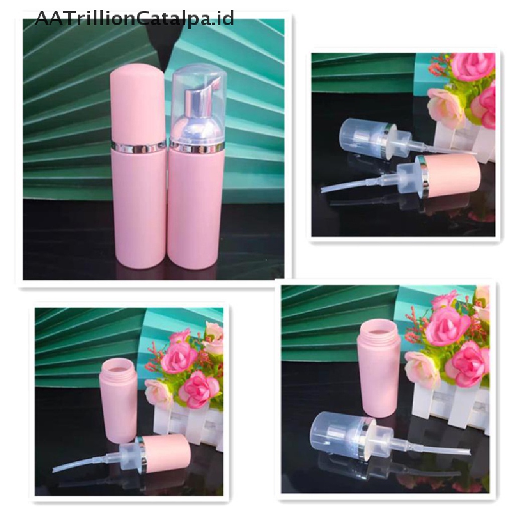 1 Pc Botol dispenser Sabun Cair lotion mousse 60Ml Warna pink Terang