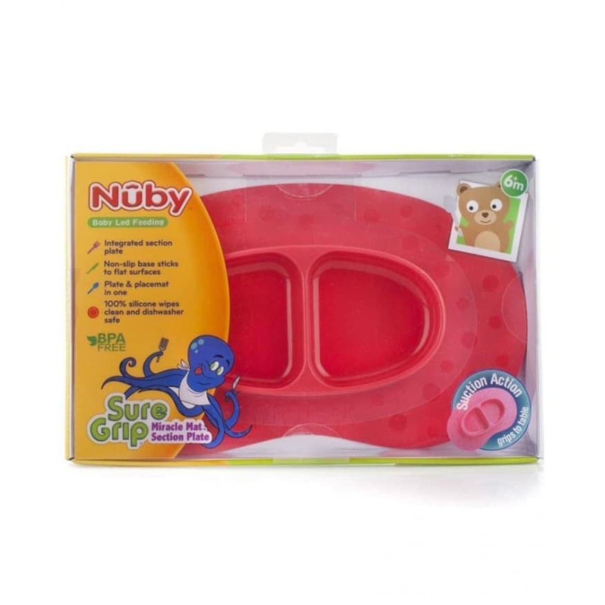 Nuby Sure Grip Mat Section Suction Plate Suregrip Silicone