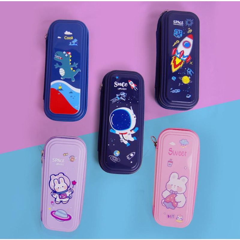 

sale pencil case lucu + BONUS 5 pensil dan 1 Rautan import