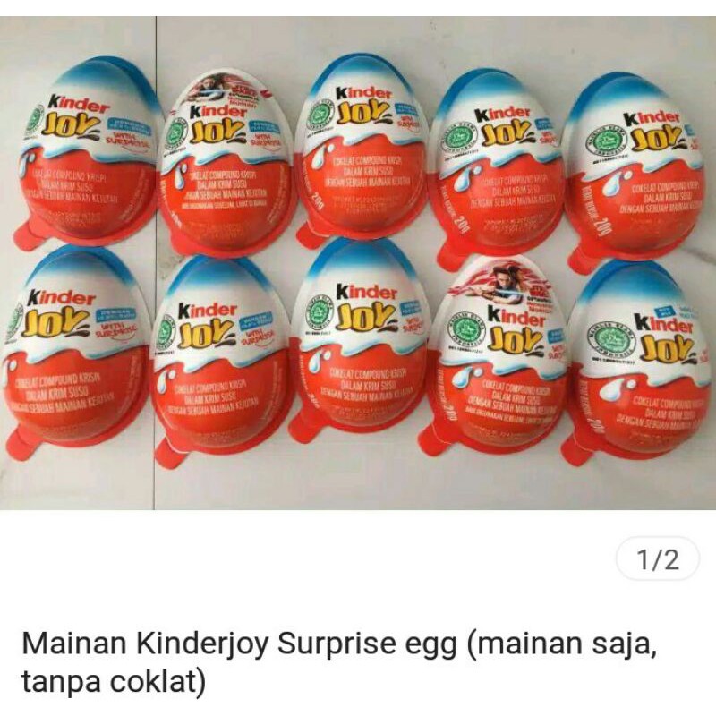 Mainan kinder joy  surprise egg (hanya mainan saja)