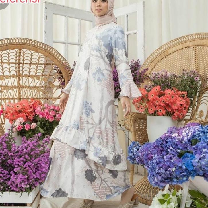 BLI.02Jl22ᴹ | Kain Meteran Bahan Diyor Silk Motif Melati Series looklike Wearingkalmby