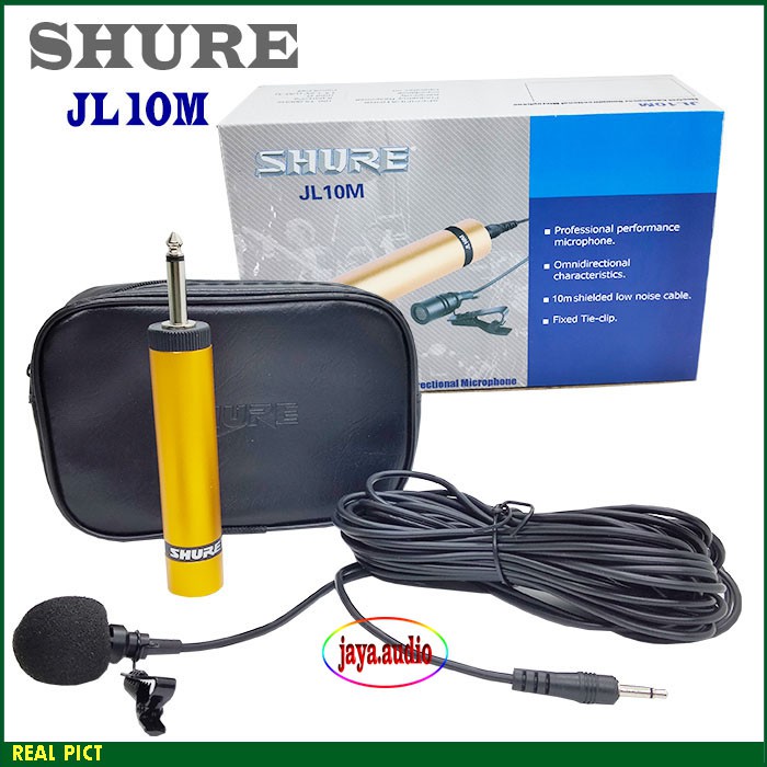 Mic Jepit / CLIP ON SHURE JL10M / JL 10M MIC JEPIT KABEL SHURE Mikrofon Kabel Jepit Clip On Shure