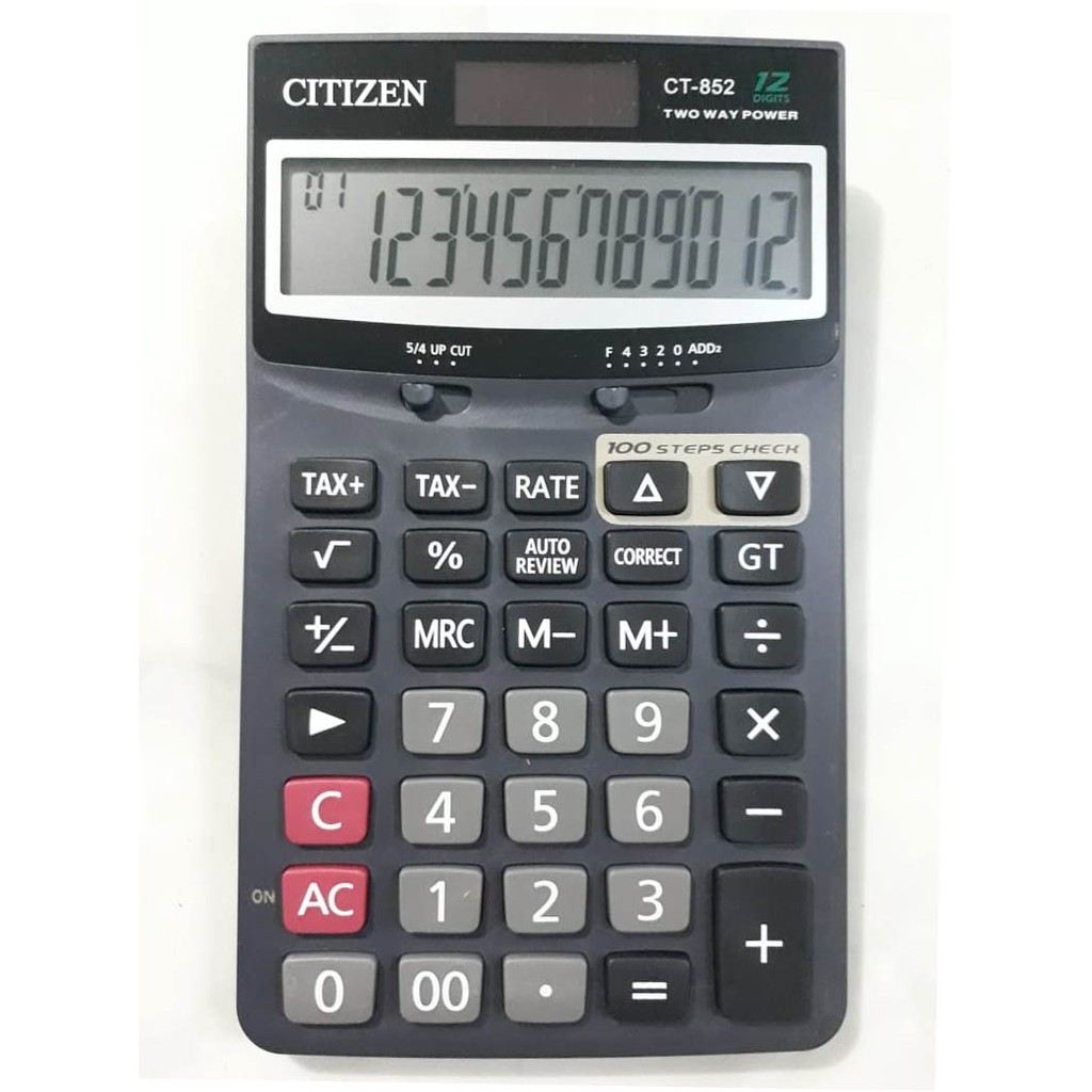 

KALKULATOR CT 852 - 12 DIGIT - TAX CALCULATION - REPLY - 2 POWER
