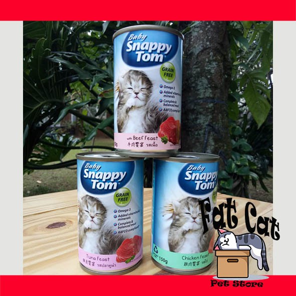 Makanan basah Snappy Tom Baby Kitten 150gr All Variants Makanan Anak Kucing