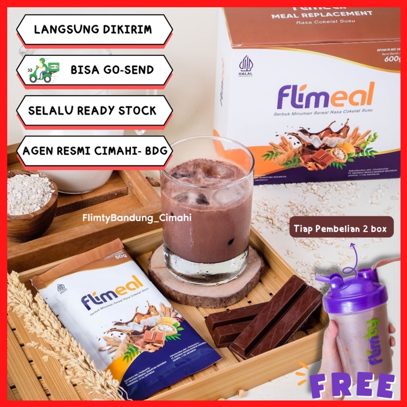 

[READY] Flimeal Coklat Susu (Meal Replacement) - 1 Box (isi 12 sachet)