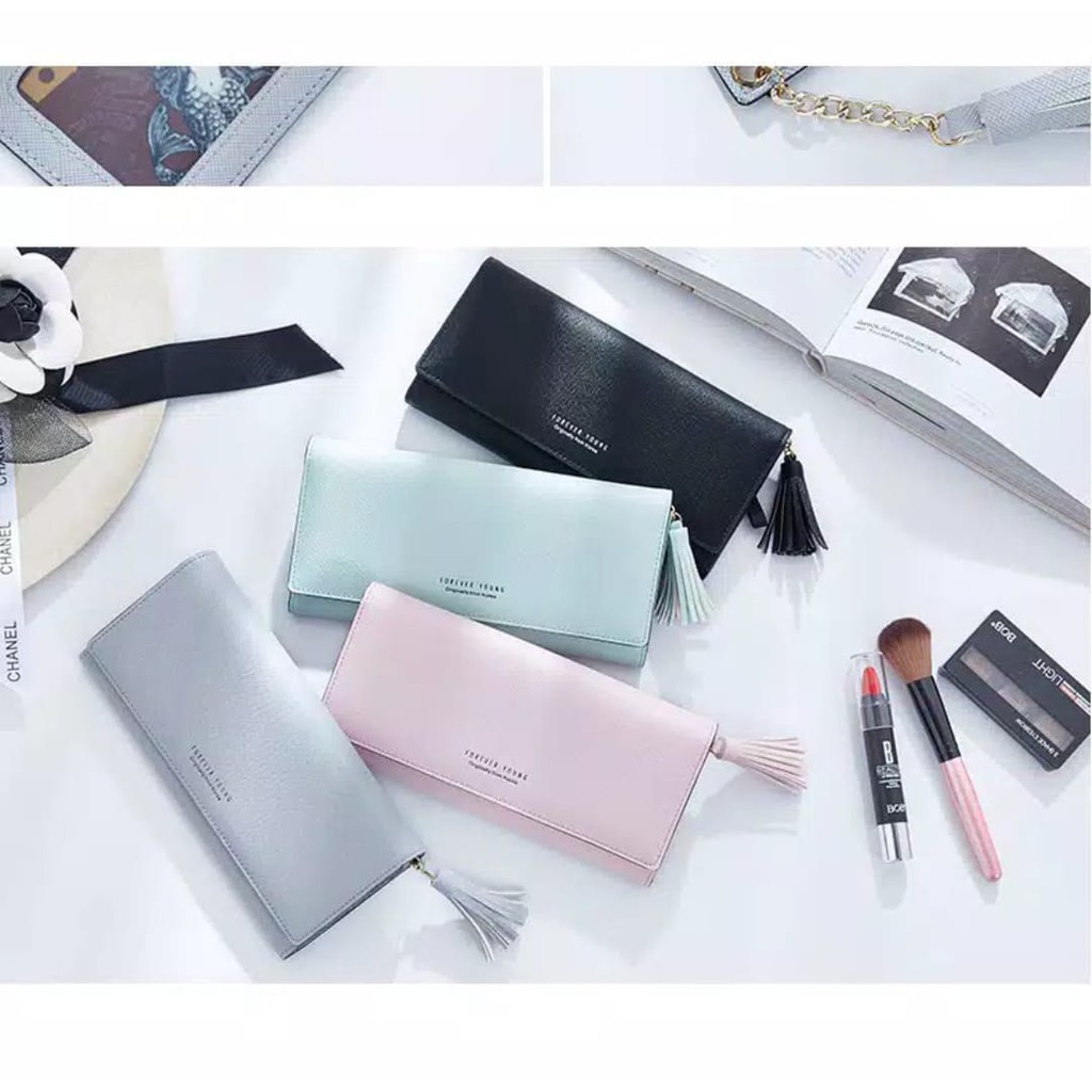 ♥TMALL88♥ Dompet Lipat Panjang Wanita Import 00409 Panjang Tipis