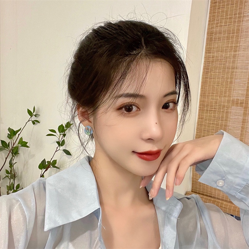 Co Co Anting Tusuk Gantung Desain Tulisan Hias Mutiara Gaya Retro High quality Untuk Wanita