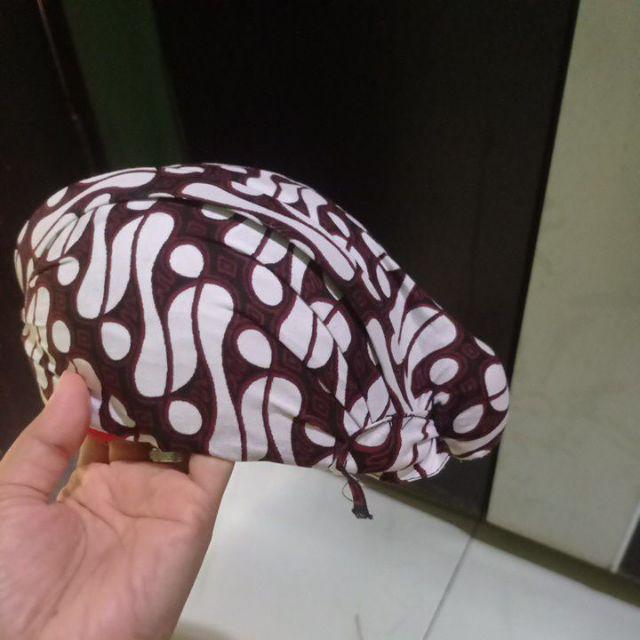 Blangkon Anak Jogja Jebeh Motif Batik Putih