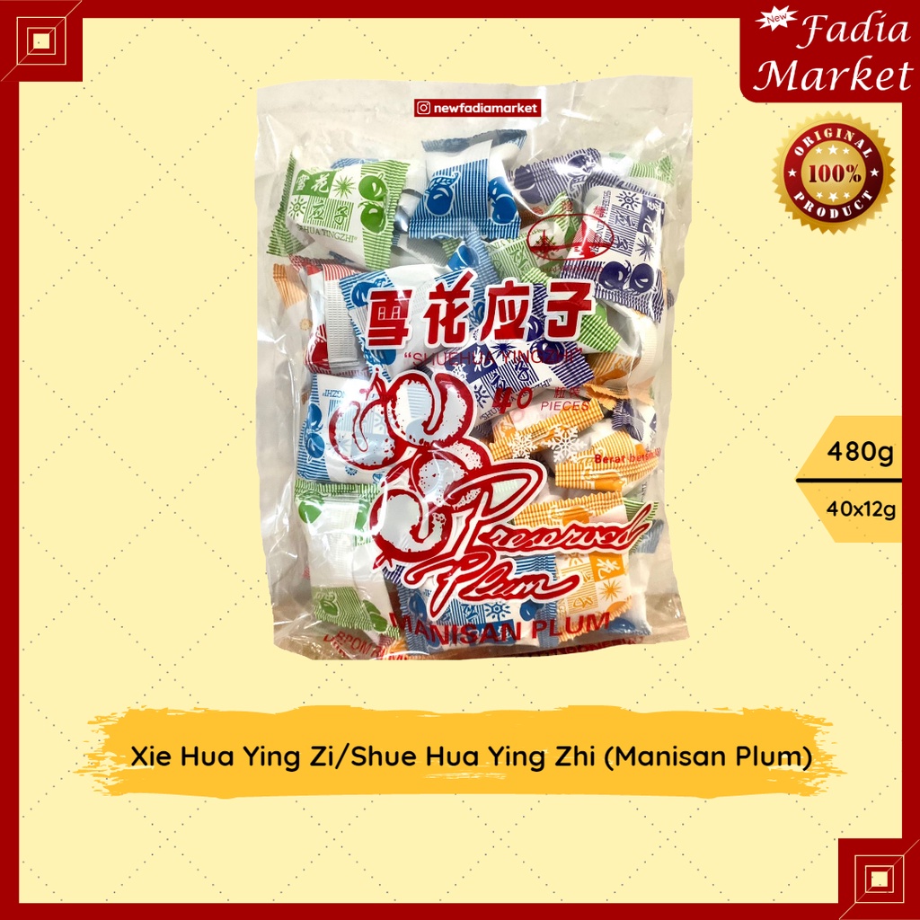 

MANISAN IMLEK SINCIA Xie Hua Ying Zi Shue Hua Ying Zhi Plum 480g 40x12g