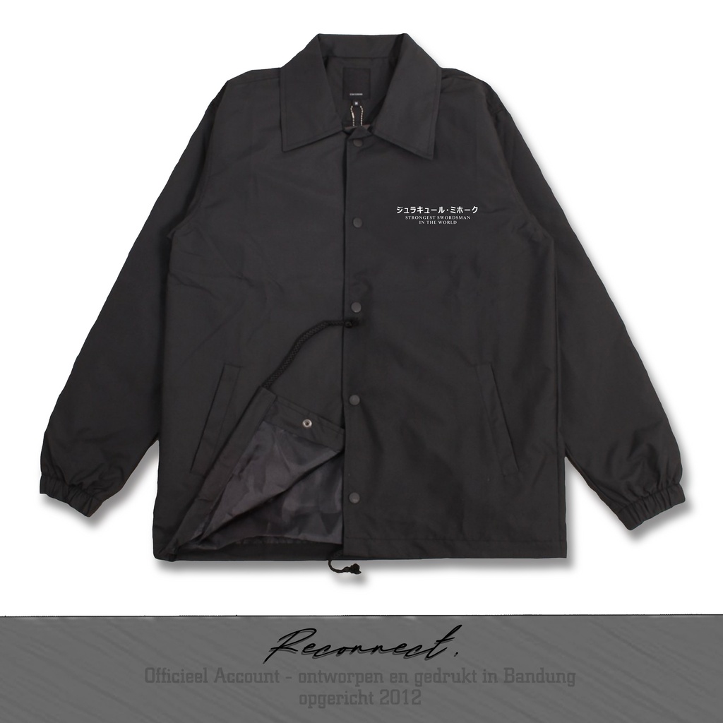 Reconnect Coach Jacket Anime One Piece Mihawk Logo - Unisex