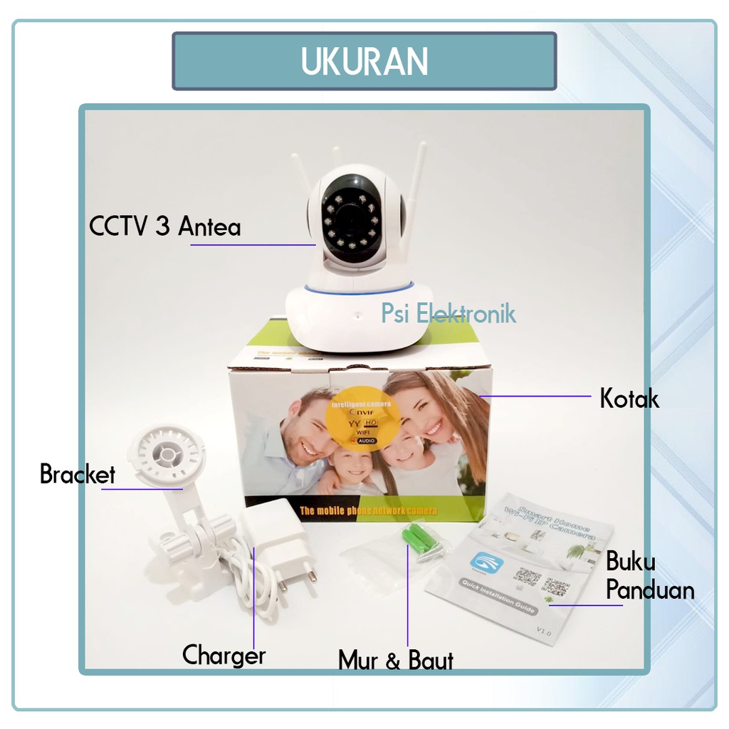 CCTV Outdoor Y33 Pelacakan Manusia HD Penglihatan Malam Nirkabel Kamera Tahan air Tahan hujan Tahan Angin