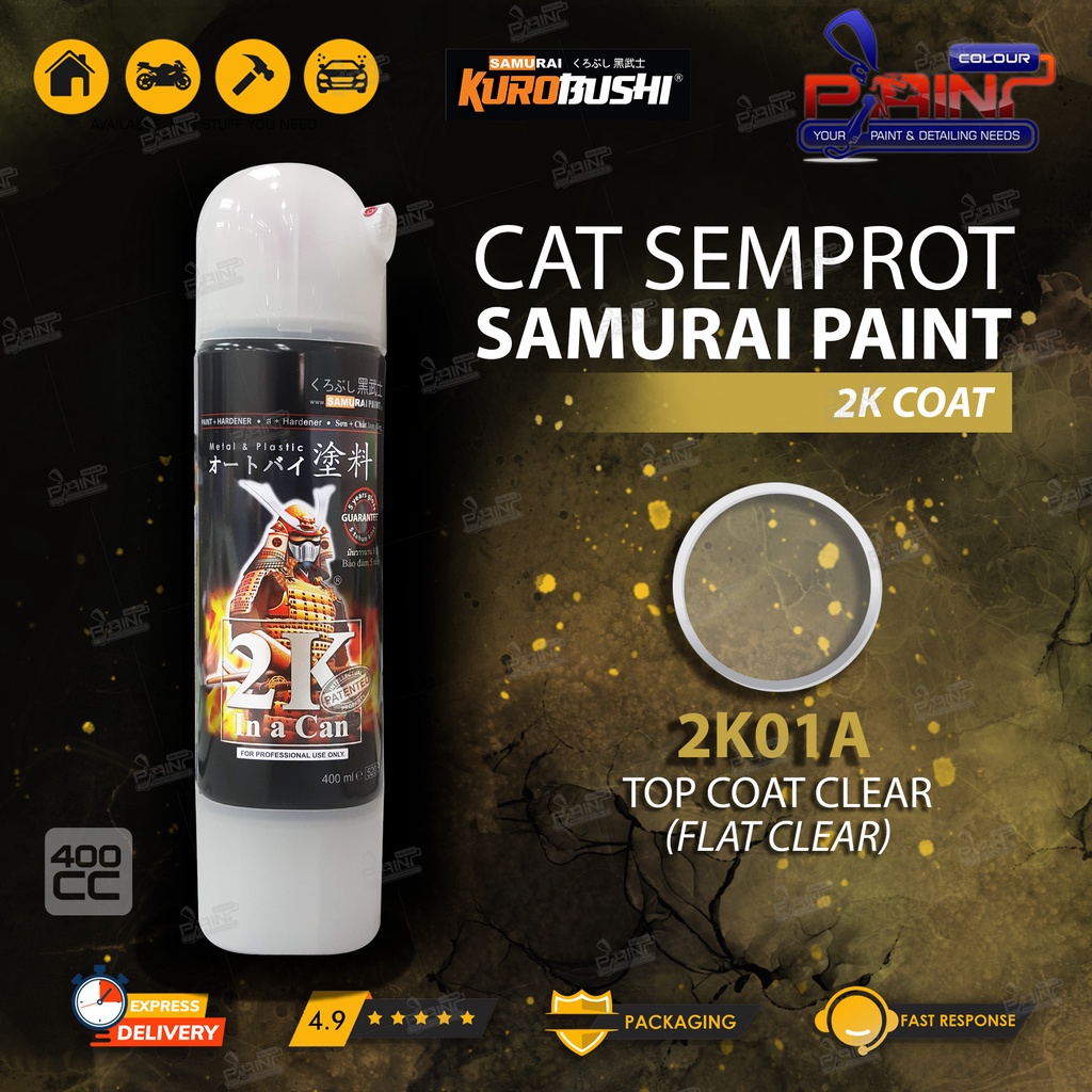 Cat Semprot Samurai Paint 2K01A Clear Doff/Flat 2 Komponen