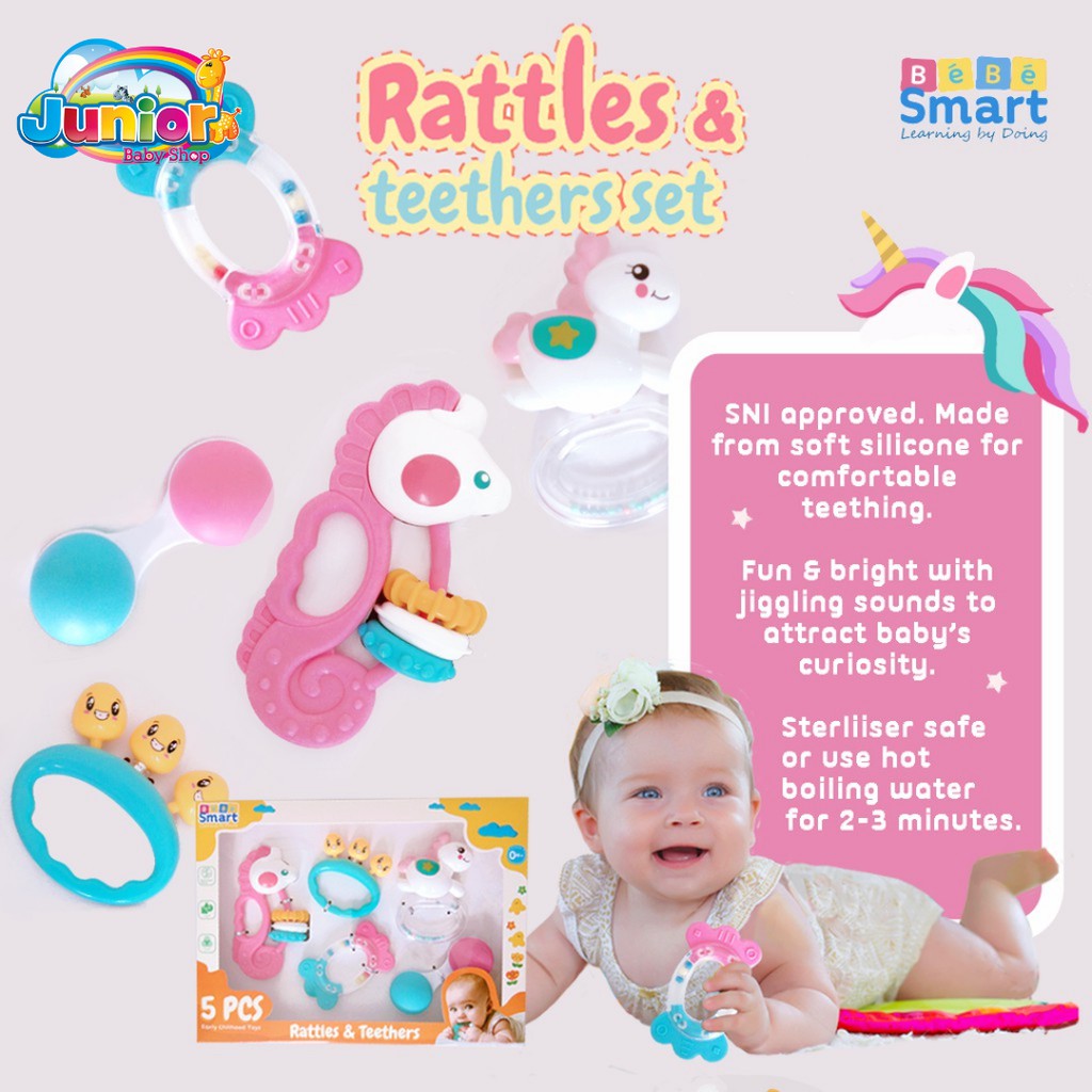 Bebe Smart 5pcs Rattles &amp; Teethers