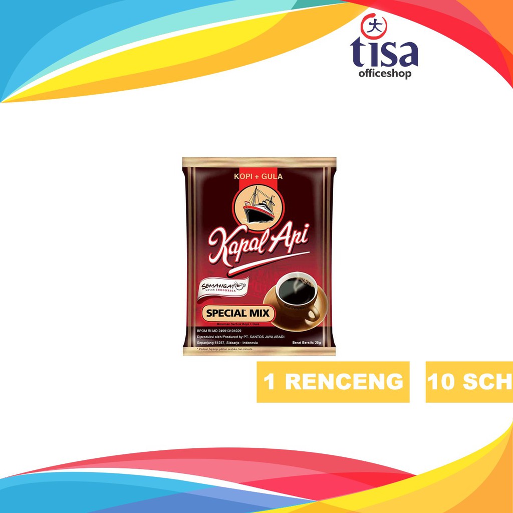 

Kopi Kapal Api special mix 23 gr [1 renceng=10 sachet]