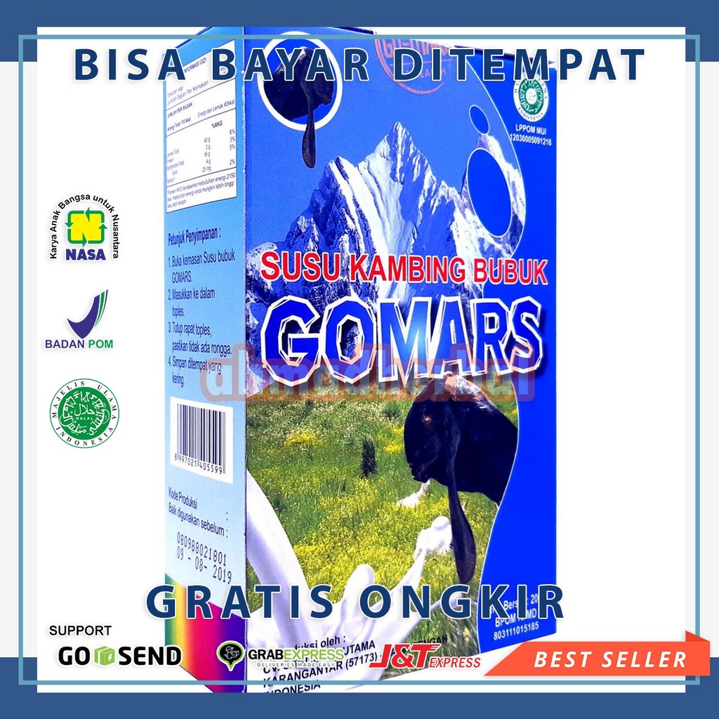 

Susu Gomars Biru - Susu kambing Etawa - Herbal Kesehatan Pencernaan - Susu Kesehatan Tulang