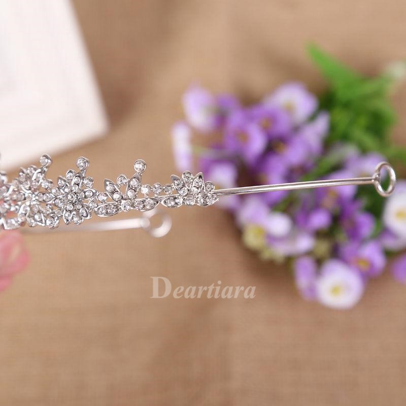 Crystal Wedding Bridal Tiara Crown Untuk Wanita Prom Diadem Hiasan Rambut