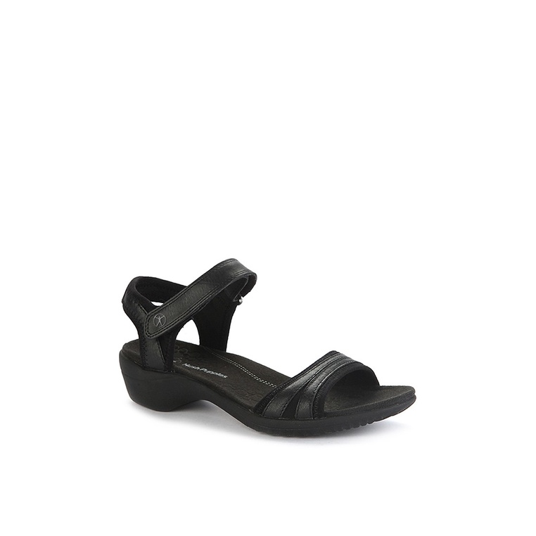 SANDAL WEDGES KULIT HUSH PUPPIES WANITA ORIGINAL SLINGBACK HITAM HW30