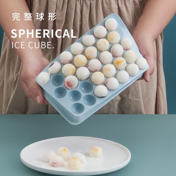 Cetakan Es Batu  / Agar / Jelly 33 lobang Bentuk Bulat / Cetakan Bulat 33 Cetakan Ice Cube Moulding