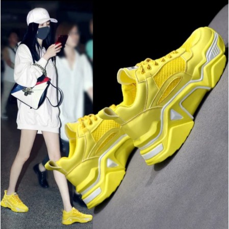  Sepatu  FASHION JINTU  KUNING Sneaker  0186 3051 Sepatu  Jalan 