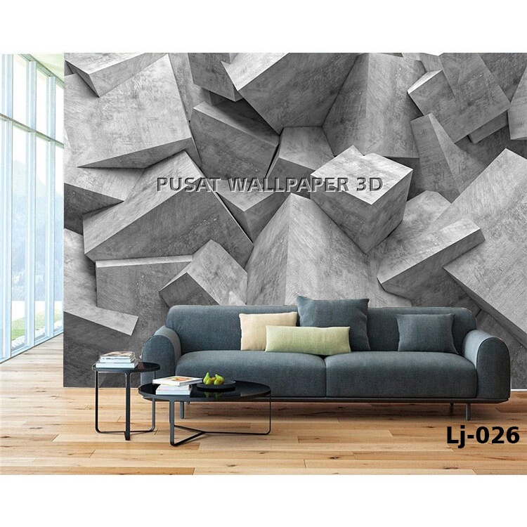 Pusat Custom Wallpaper Dinding 3d motif Abstrak Hitam Timbul
