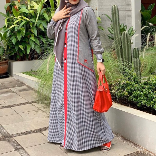 Eazy Style Gamis Milea Grey