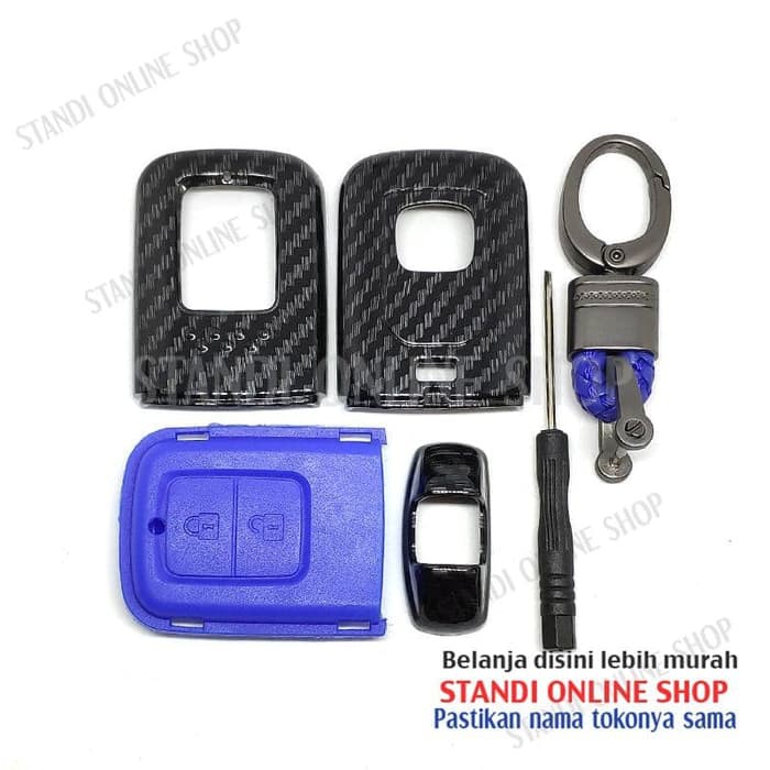 Cover Smartkey Sarung Kunci Remote Smartkey Honda Jazz HRV CRV Biru