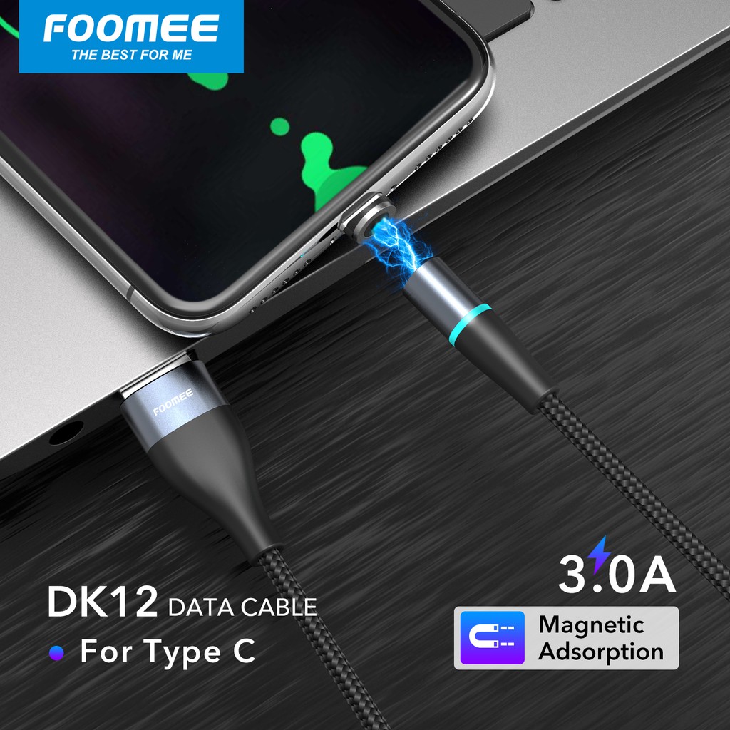 Kabel Magnetic Fast Charging Foomee DK12 Kabel Type C Fast Charging