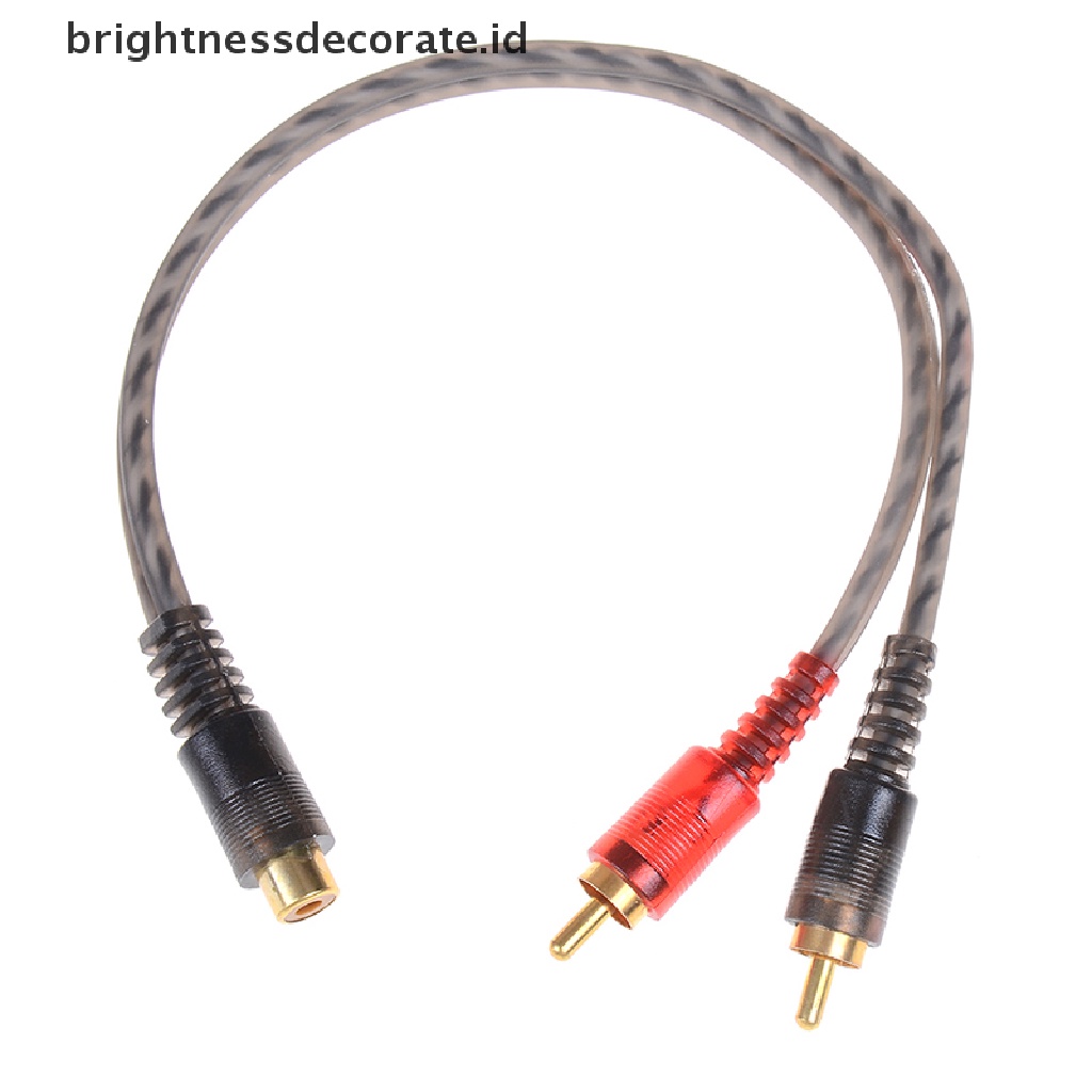 Kabel Adapter Splitter Y Audio Mobil 1rca Female Ke 2rca Male