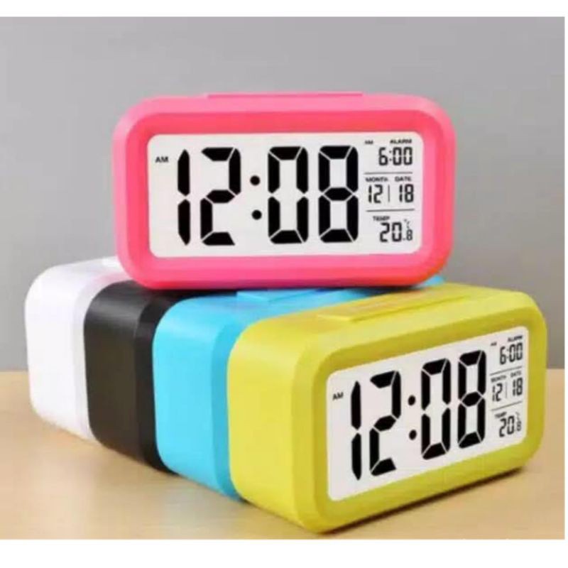 Jam Weker Digital/Jam Meja Suhu Digital/Jam Meja LED/ Digital Smart Alarm Clock