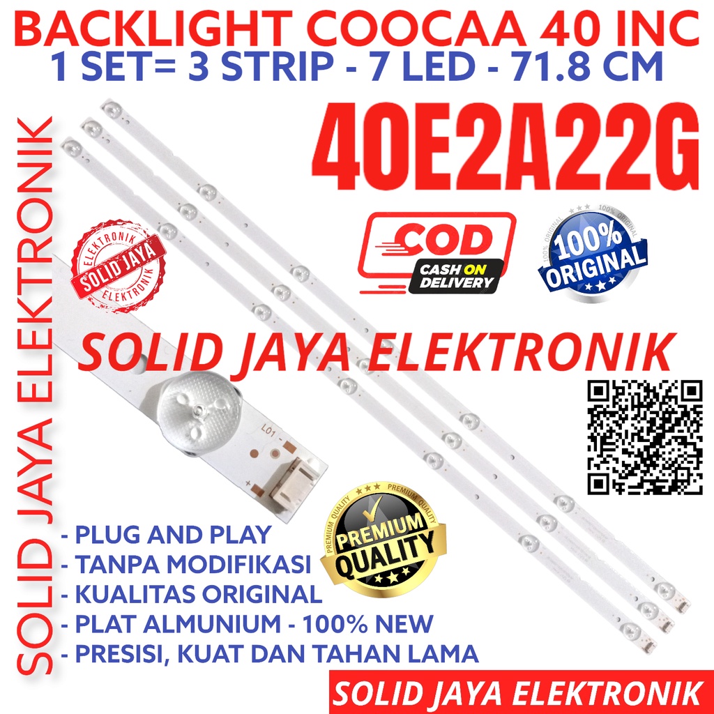 BACKLIGHT TV LED COOCAA 40 INC 40E2A22G 40S3A12G 40E2A22 40S3A12 40S 40E 2A22G 2A22 3A12G LAMPU BL 7K COCA KOKA COKA KOCA COOCA COCAA COCA KOKA 4OINC 40IN 40INC 7 KANCING LED