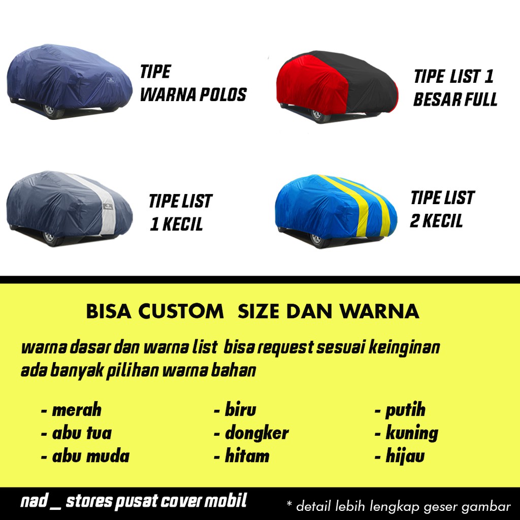 PREMIUM Body Cover Mobil Splash Sarung Mobil Splash/Suzuki Splash waterproof anti air