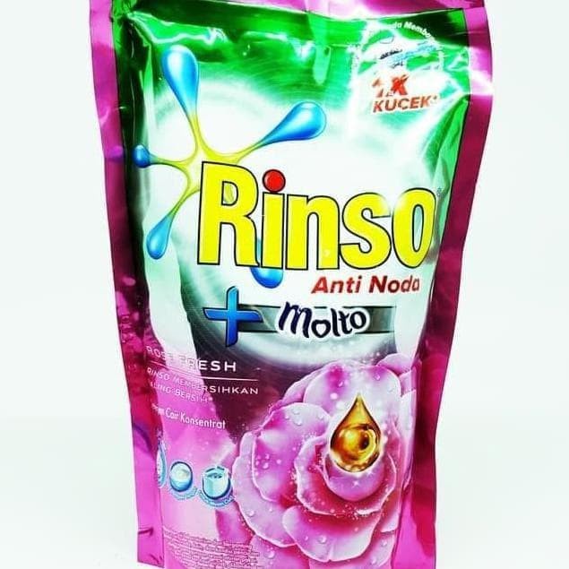 RINSO MOLTO DETERJEN CAIR ROSE FRESH 750ML - LIQUID DETERGENT PEWANGI