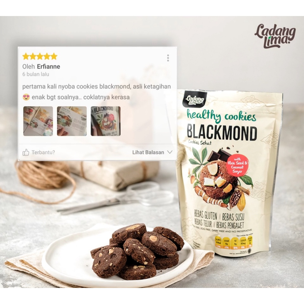 LADANG LIMA Blackmond / Pumpberry - Healthy Cookies Gluten Free / Biskuit Sehat Anak / Snack Diet